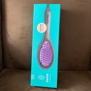 Hair straightening ceramic brush